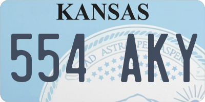KS license plate 554AKY