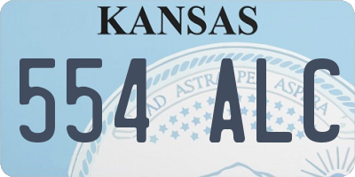 KS license plate 554ALC