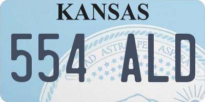KS license plate 554ALD
