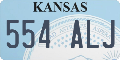 KS license plate 554ALJ