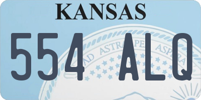 KS license plate 554ALQ