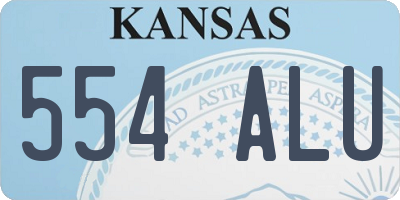 KS license plate 554ALU