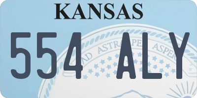 KS license plate 554ALY