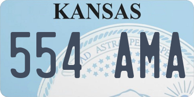 KS license plate 554AMA