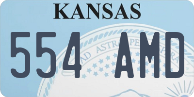 KS license plate 554AMD