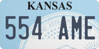 KS license plate 554AME