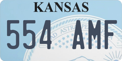 KS license plate 554AMF