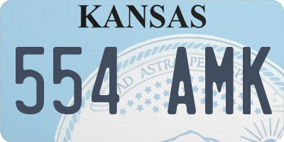 KS license plate 554AMK