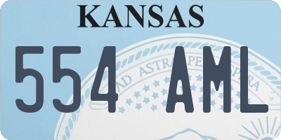 KS license plate 554AML
