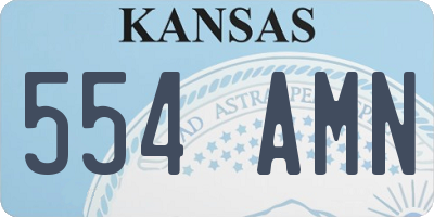 KS license plate 554AMN