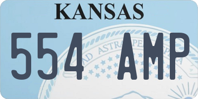 KS license plate 554AMP
