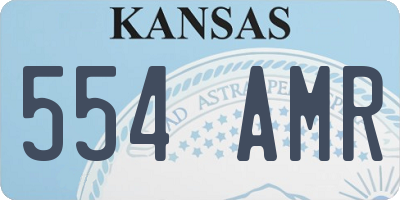 KS license plate 554AMR