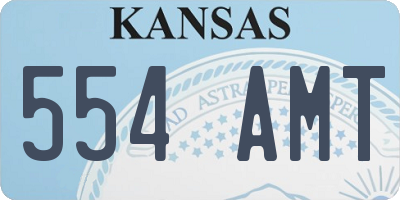 KS license plate 554AMT