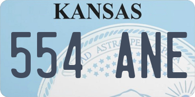 KS license plate 554ANE