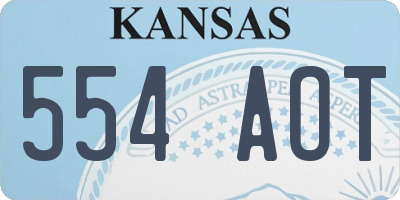 KS license plate 554AOT