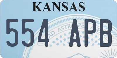 KS license plate 554APB