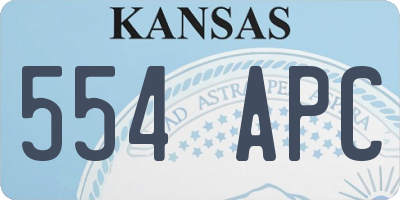 KS license plate 554APC