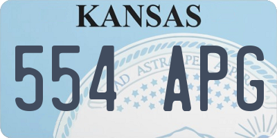 KS license plate 554APG