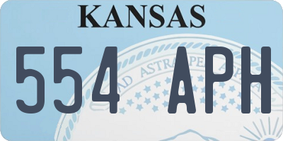 KS license plate 554APH