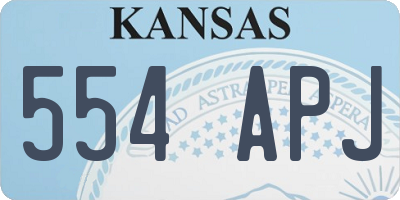 KS license plate 554APJ