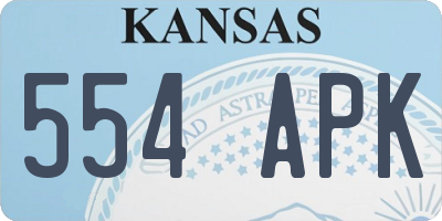 KS license plate 554APK