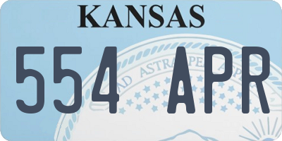 KS license plate 554APR