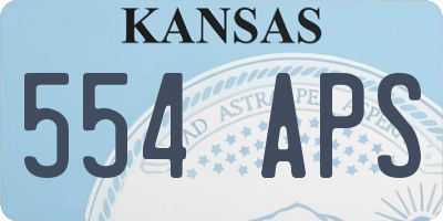KS license plate 554APS