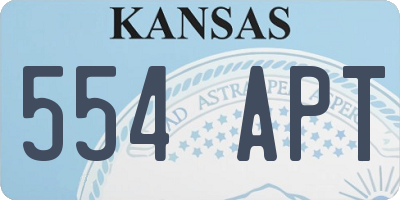 KS license plate 554APT