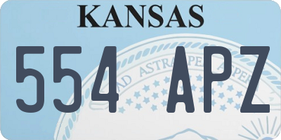 KS license plate 554APZ