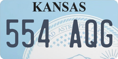KS license plate 554AQG