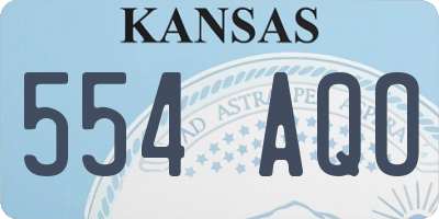 KS license plate 554AQO