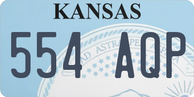 KS license plate 554AQP