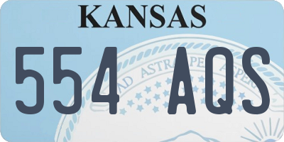 KS license plate 554AQS