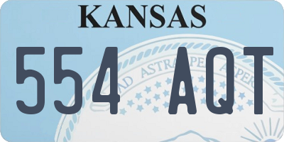 KS license plate 554AQT