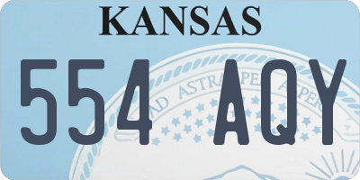 KS license plate 554AQY
