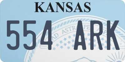 KS license plate 554ARK