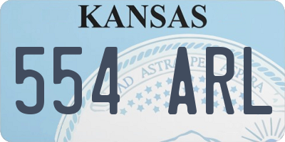 KS license plate 554ARL