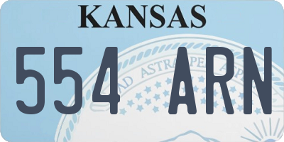 KS license plate 554ARN
