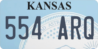 KS license plate 554ARQ