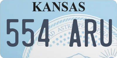 KS license plate 554ARU