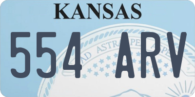 KS license plate 554ARV