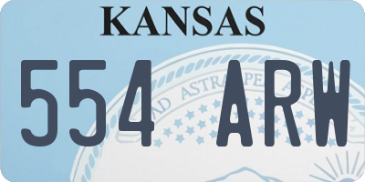 KS license plate 554ARW