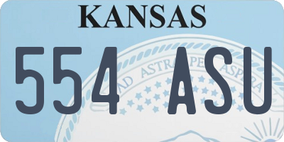 KS license plate 554ASU