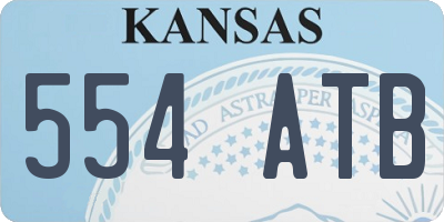 KS license plate 554ATB