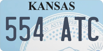 KS license plate 554ATC