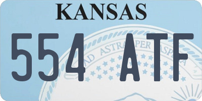 KS license plate 554ATF