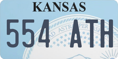KS license plate 554ATH