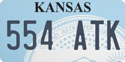 KS license plate 554ATK
