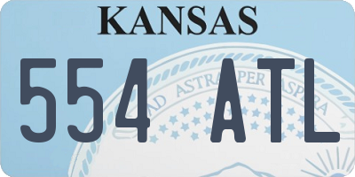 KS license plate 554ATL