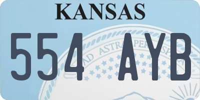 KS license plate 554AYB